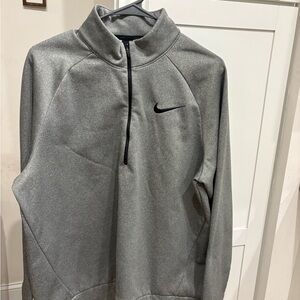 Nike Heather Gray Pullover with Black Logo
